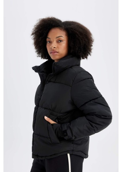 Fit Su İtici Şişme Mont Dik Yaka Fermuarlı Cepli Z1438AZ24WN