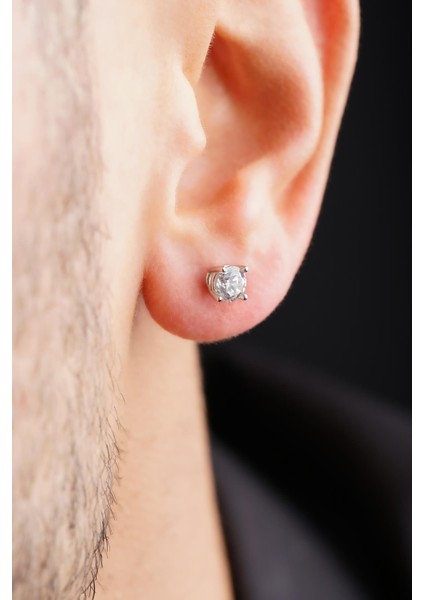 14 Ayar Altın Tektaş Küpe Erkek modelleri