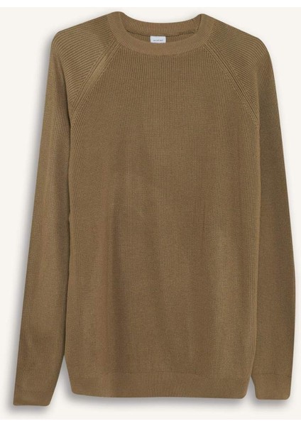 Standart Fit Normal Kesim Bisiklet Yaka Basic Düz Triko Kazak A8458AX24WN