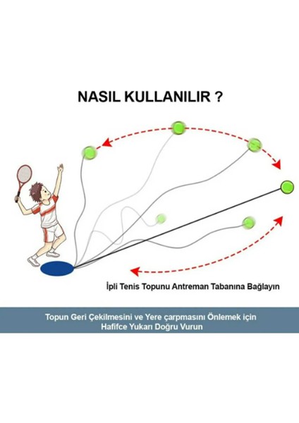 Pros Pro Ipli Go & Back Antrenman ve Eğitim Tenis Topu Seti Mavi P310BL modelleri