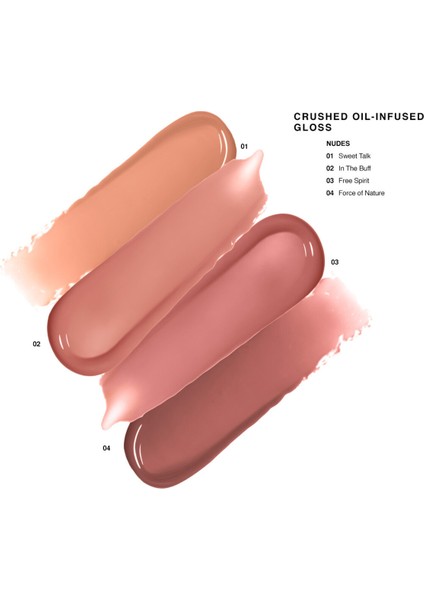 Crushed Oil-Infused Gloss - Botanik Yağ Kompleksli Nemlendirici Dudak Parlatıcısı - In the Buff fırsatları