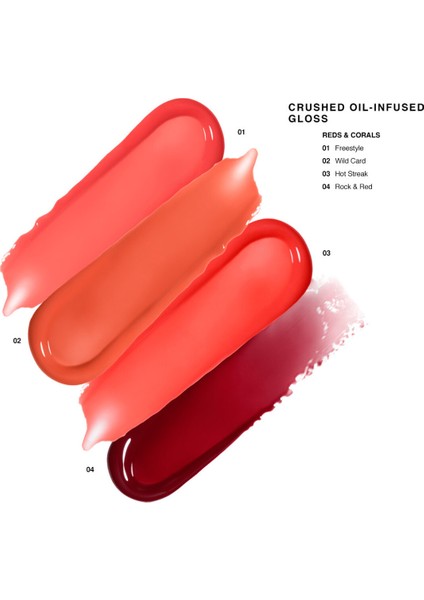 Crushed Oil-Infused Gloss - Botanik Yağ Kompleksli Nemlendirici Dudak Parlatıcısı - Rock & Red indirimleri