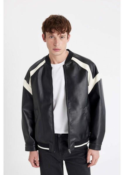 Regular Fit Kolej Yaka Bomber Fermuarlı Mevsimlik Hafif Mont C5844AX24AU