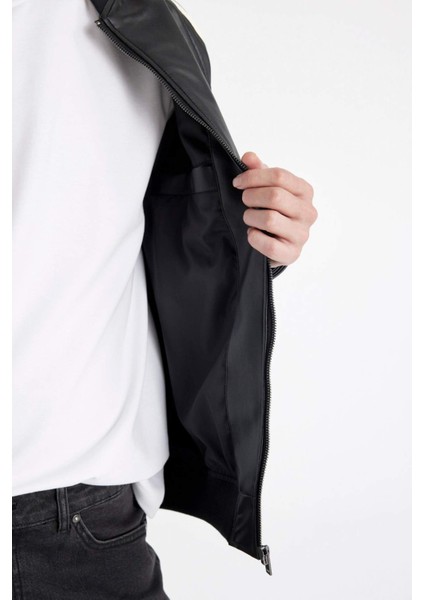 Regular Fit Kolej Yaka Bomber Fermuarlı Mevsimlik Hafif Mont C5844AX24AU