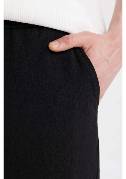 Relax Fit Rahat Kesim Düz Paça Krinkıl Yazlık Kumaş Pantolon C3930AX24SM