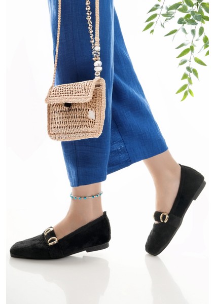 Kadın Babet Siyah Hafif Rahat Şık Iş Ofis Günlük Ayakkabı fırsatları