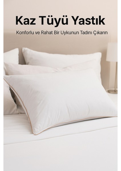 Velva Kaz Tüyü %100 Üst Kalite Kaz Tüyü Dolgulu Yastık modelleri