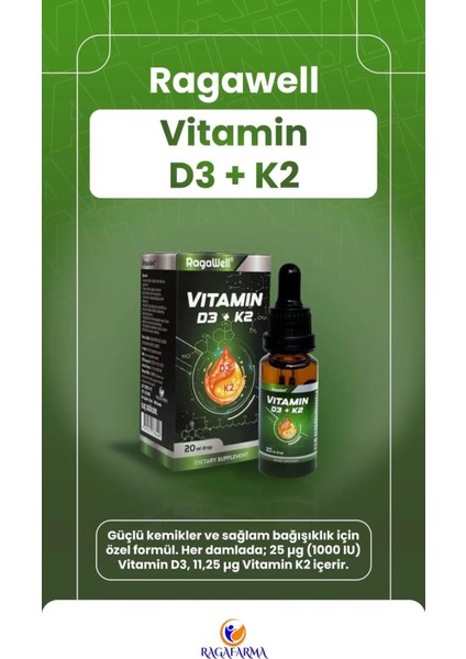 Vıtamın D3 + K2 İçeren Takviye Edici Gıda 20 ml Damla fiyatları