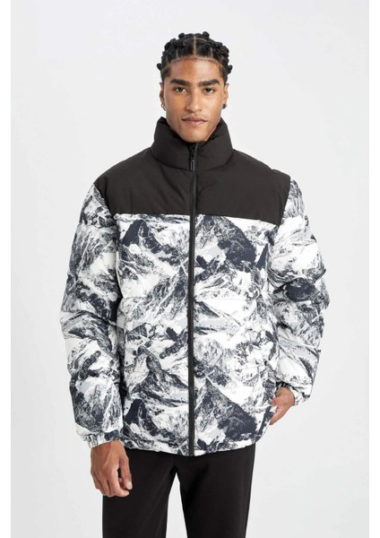 Fit Su İtici Mont Oversize Geniş Kalıp Fermuarlı Rüzgar Geçirmez C6059AX24WN