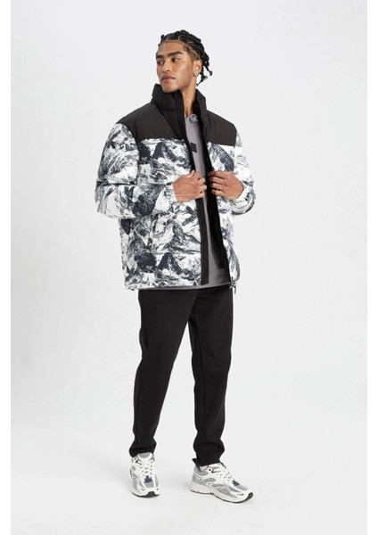 Fit Su İtici Mont Oversize Geniş Kalıp Fermuarlı Rüzgar Geçirmez C6059AX24WN