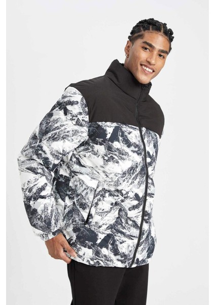 Fit Su İtici Mont Oversize Geniş Kalıp Fermuarlı Rüzgar Geçirmez C6059AX24WN