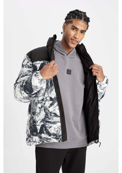 Fit Su İtici Mont Oversize Geniş Kalıp Fermuarlı Rüzgar Geçirmez C6059AX24WN