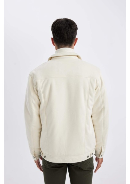 Slim Fit Dar Kesim Gömlek Yaka Fermuarlı İç Cepli Süet Mevsimlik Baharlık Ceket Mont A3254AX24AU