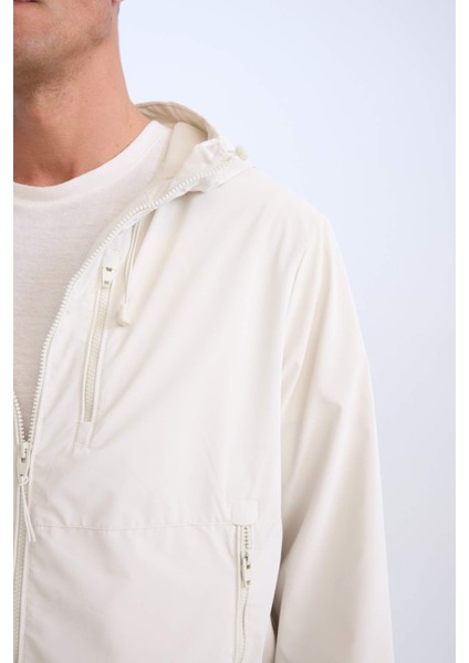 Regular Fit Kapüşonlu Mont Fermuarlı Cepli File Astarlı Mevsimlik C4562AX24AU