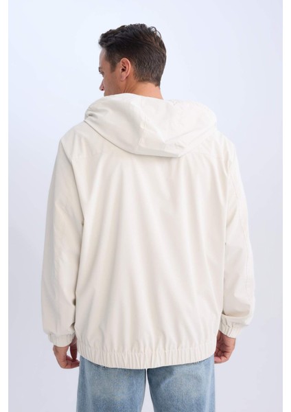 Regular Fit Kapüşonlu Mont Fermuarlı Cepli File Astarlı Mevsimlik C4562AX24AU