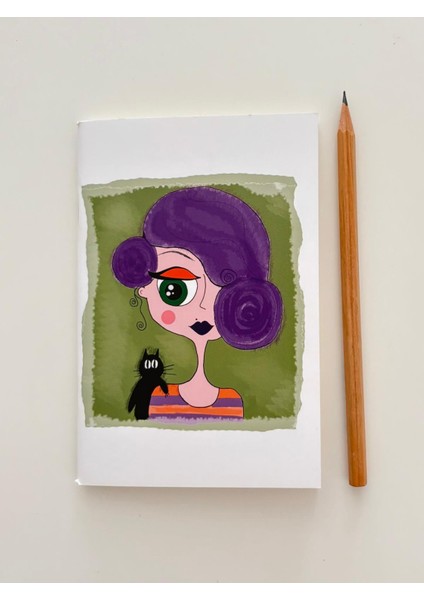 Not Defteri - Mor Saçlı Kız