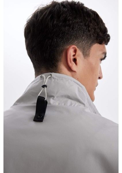 Regular Fit Dik Yaka Fermuarlı Cepli Mevsimlik Baharlık Ceket Mont C4563AX24AU