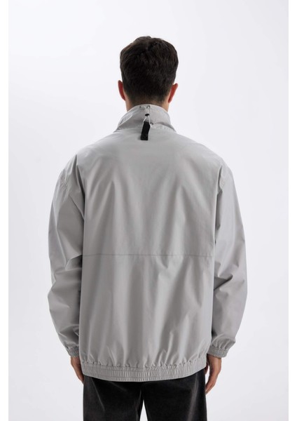 Regular Fit Dik Yaka Fermuarlı Cepli Mevsimlik Baharlık Ceket Mont C4563AX24AU