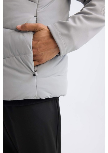 Fit Su İtici Regular Fit Kapüşonlu Rüzgar Geçirmez Fermuarlı Mont C6053AX24WN