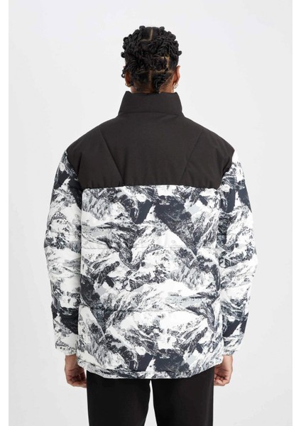 Fit Su İtici Mont Oversize Geniş Kalıp Fermuarlı Rüzgar Geçirmez C6059AX24WN