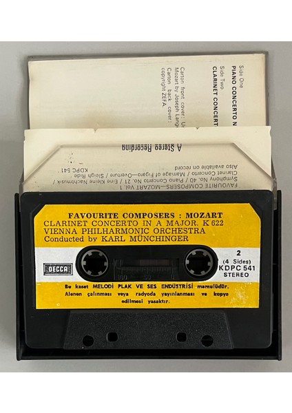 Favourite Composers Mozart 1 Kaset (Orijnal Dönem Kağıt Baskı Kaset) fiyatları