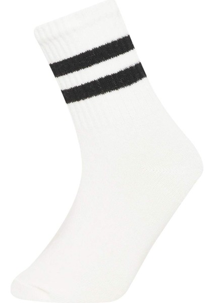 Erkek Çocuk 3'lü Pamuklu Çember Desenli Uzun Çorap C8023A8NS