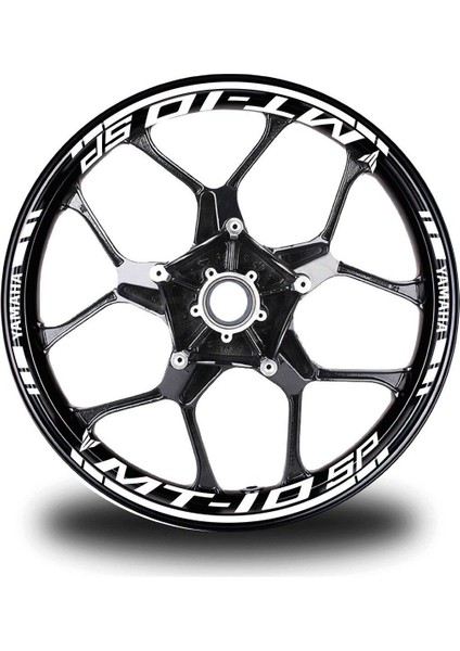 Beyaz Yamaha mt 10 Sp Jant Sticker Etiket