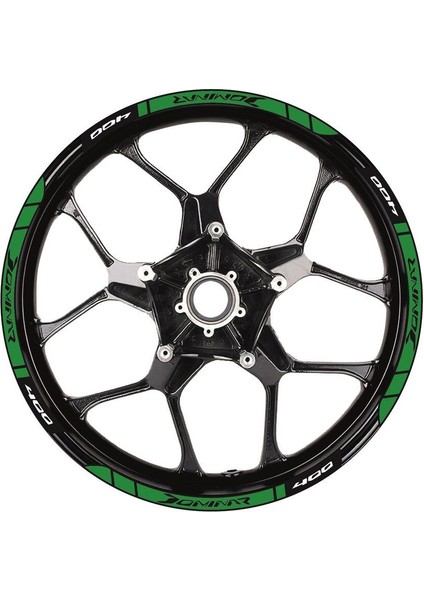 Bajaj Dominar 400 Baskılı Jant Dışı Şerit Motosiklet Sticker Etiket Modeli Yeşil