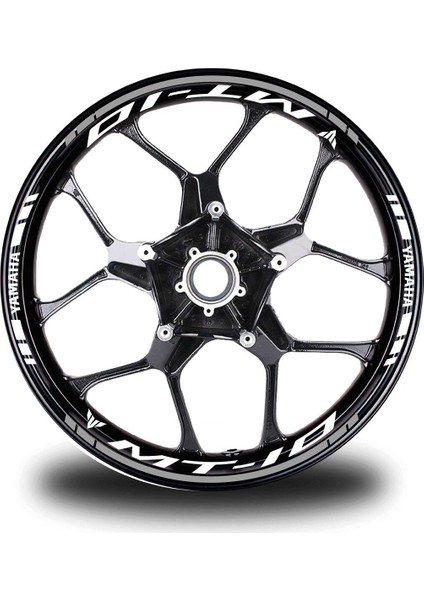 Gri Yamaha mt 10 Takım Jant Sticker Etiket