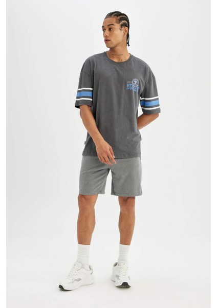 DeFactoFit NBA Denver Nuggets Standart Fit Kısa Paça Şort B9902AX24SM
