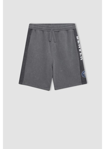 DeFactoFit NBA Denver Nuggets Standart Fit Kısa Paça Şort B9902AX24SM