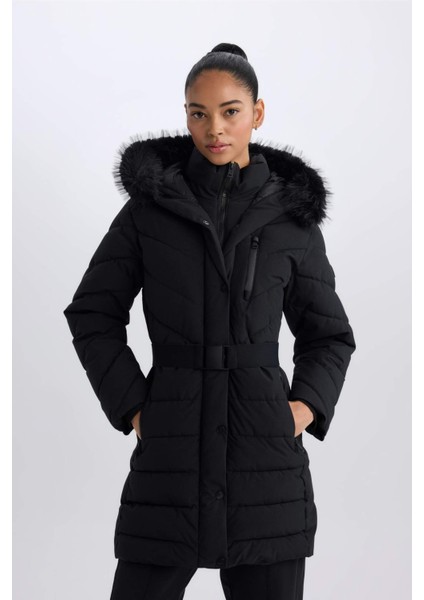 Su İtici Regular Fit Kapüşonlu Parka Mont C8505AX24WN