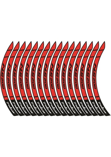 Bajaj Pulsar NS200 Baskılı Jant Dışı Şerit Motosiklet Sticker Etiket Modeli Kırmızı fiyatları