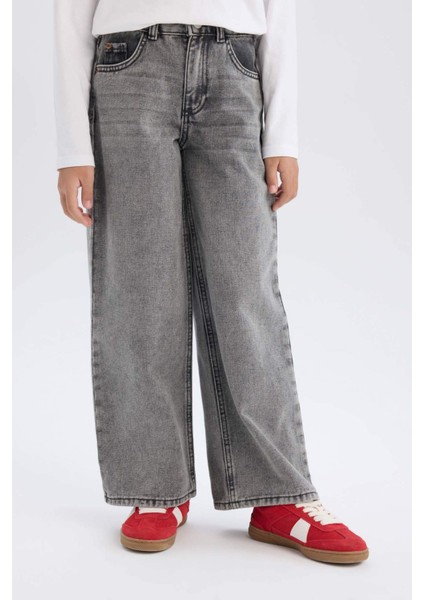 Kız Çocuk Wide Leg Geniş Bol Paça Cepli Pantolon C8534A824AU