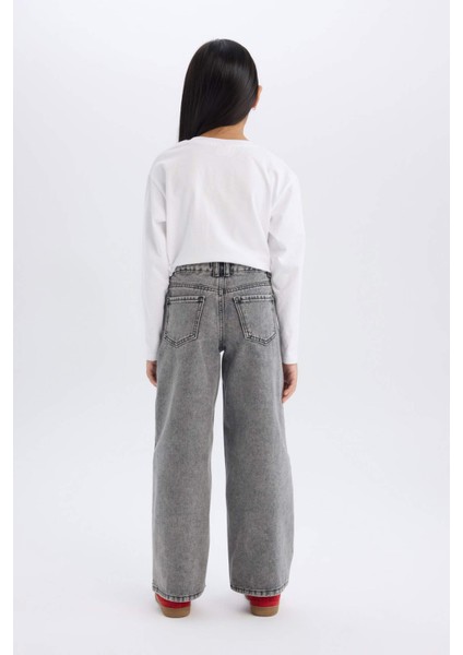 Kız Çocuk Wide Leg Geniş Bol Paça Cepli Pantolon C8534A824AU