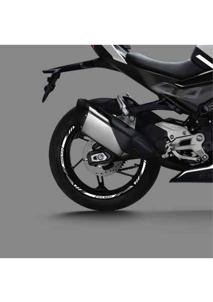 Cfmoto 450SR Sticker Jant Dışı Şerit Baskılı Beyaz