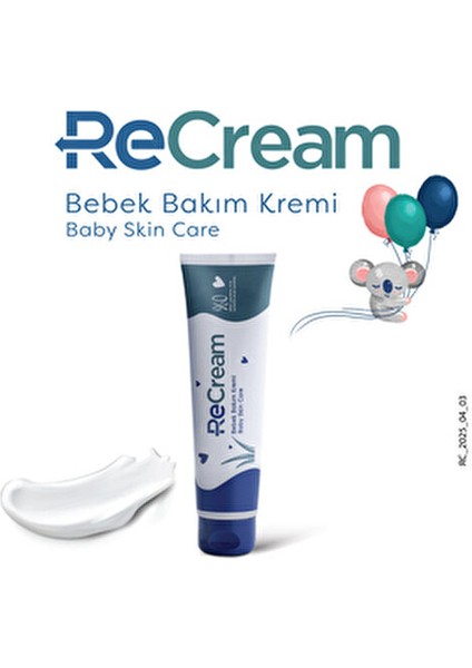 Recream Bebek Bakım Kremi 100 gr Paraben İçermeyen Dermatolojik Olarak Test Edilmiş