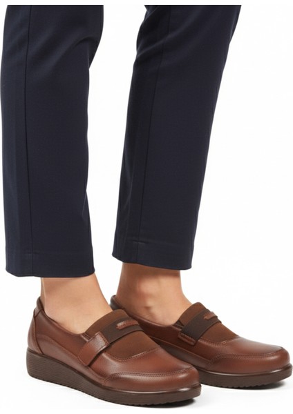 Taba Cırtlı Kadın Casual Ayakkabı