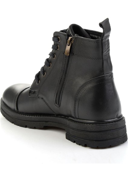 Siyah Hakiki Deri Erkek Bot & Bootie E02795071441 modelleri