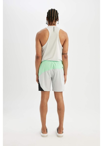 Fit Regular Fit Baskılı Esnek Dokulu Kısa Boy Deniz Şortu B5999AX24HS