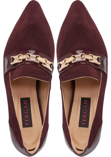 Bordo Hakiki Süet Deri Kadın Stiletto - K24S1AY67515-F90 indirimleri