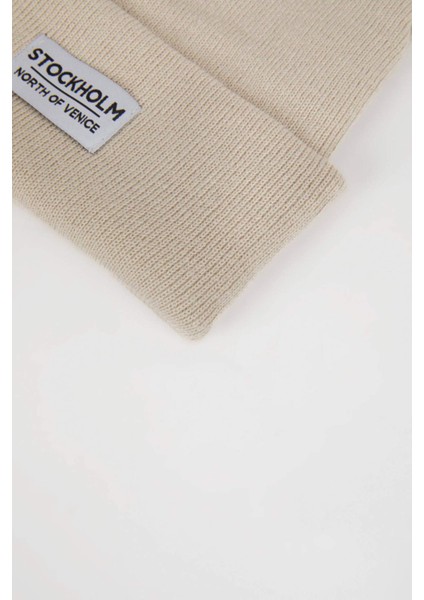 Kadın Şehir Temalı Dokuma Etiketli Bere A5655AX24WN