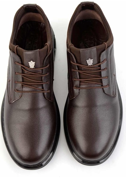 Kahve Hakiki Deri Erkek Casual Ayakkabı E01080216603 fırsatları