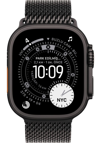 Watch Ultra 3 Gps + Cellular, 49 mm Siyah Titanyum Kasa ve Siyah titanyum Milano loop - Orta Boy fiyatları