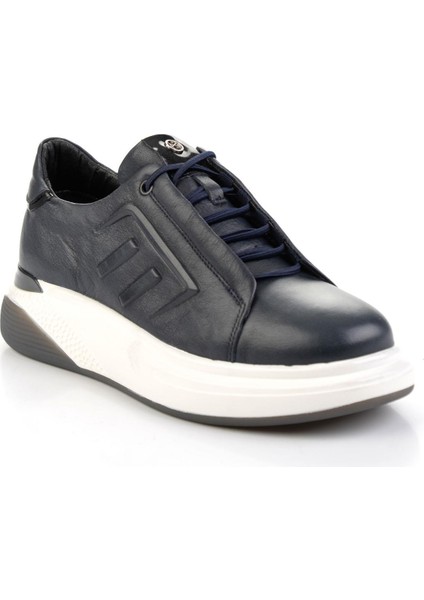 Lacivert Hakiki Deri Erkek Sneaker E01398095003 fiyatları