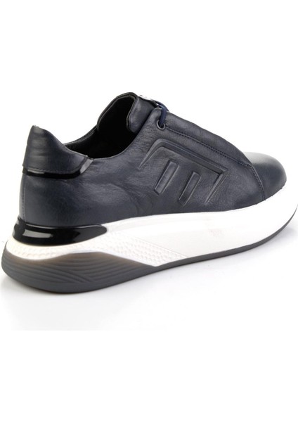 Lacivert Hakiki Deri Erkek Sneaker E01398095003 modelleri