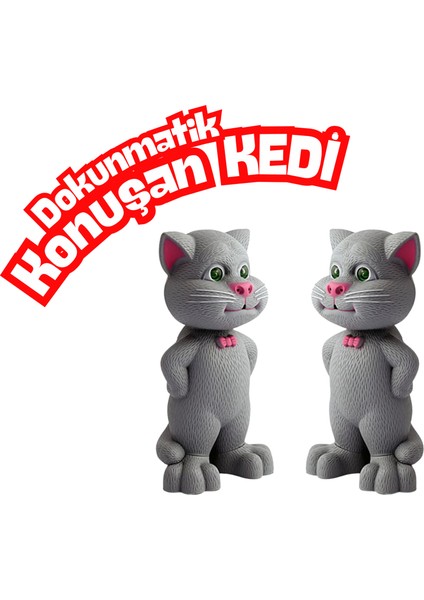 Talking Al Konuşan Ses Taklit Eden Dokunmatik Sevimli Kedi modelleri