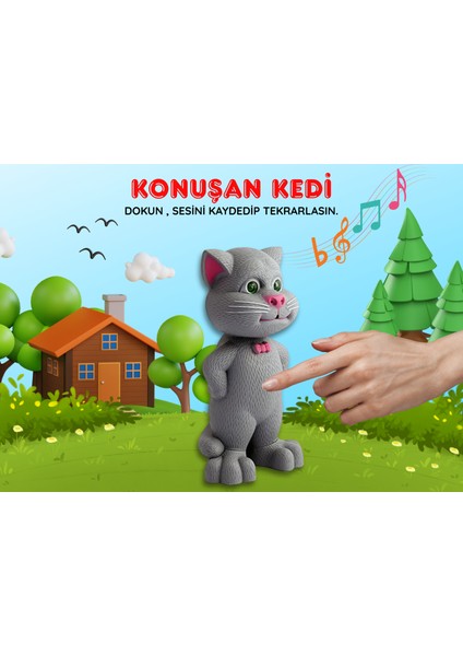 Talking Al Konuşan Ses Taklit Eden Dokunmatik Sevimli Kedi indirimleri