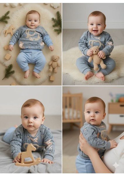 Erkek Bebek Alt Üst Eşofman Takımı