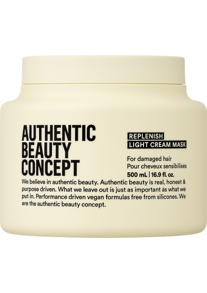 Authentıc Beauty Concept Replenısh Lıght Cream Mask 500 ml